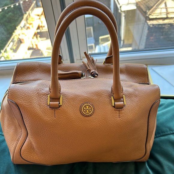 Tory Burch Handbags - Tory Burch Tan Leather Satchel with Tassel